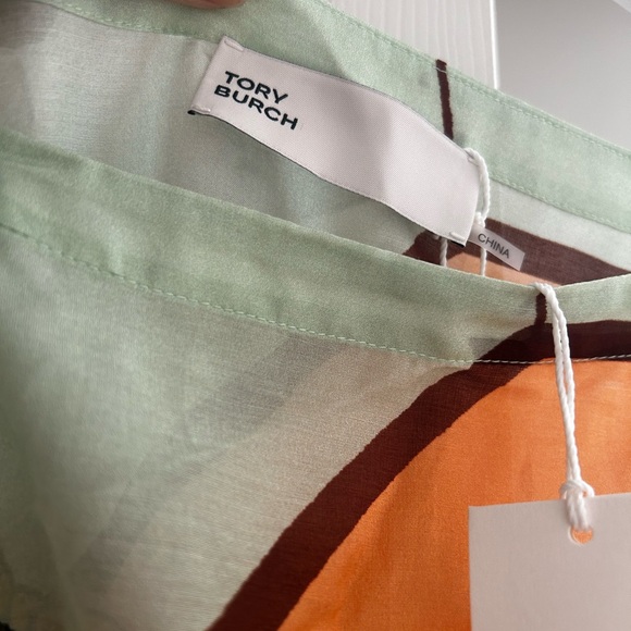 Tory Burch Printed Cotton Silk Beach Caftan - Picture 6 of 6